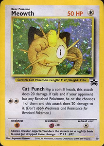 Pokemon Single Card - WOTC Promo #10 Meowth Holo Light Play