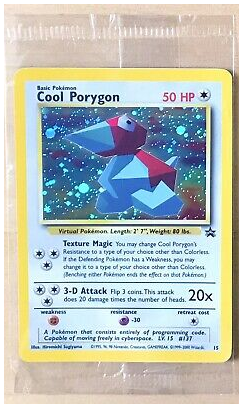 Pokemon Single Card - WOTC Promo #15 Factory Sealed Cool Porygon Card Mint Condition