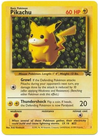 Pokemon Single Card - WOTC Promo #01 Pikachu Card