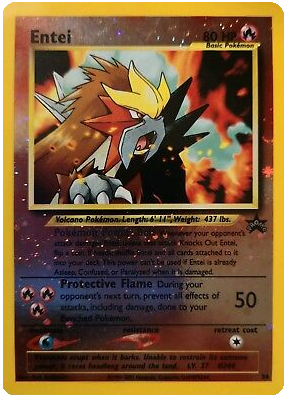 Pokemon Single Card - WOTC Promo #34 Entei Reverse Holo Non-Sealed Card Light Play