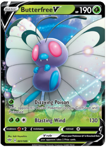 Pokemon Single Card - Darkness Ablaze 001/189 Butterfree V Pack Fresh