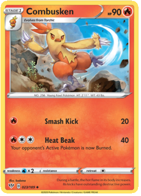 Pokemon Single Card - Darkness Ablaze 023/189 Combusken Uncommon Pack Fresh