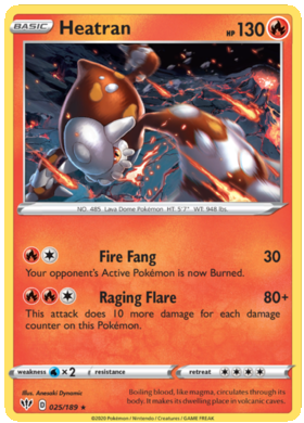 Pokemon Single Card - Darkness Ablaze 025/189 Heatran Holo Rare Pack Fresh