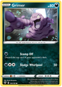 Pokemon Single Card - Darkness Ablaze 100/189 Grimer Common Pack Fresh