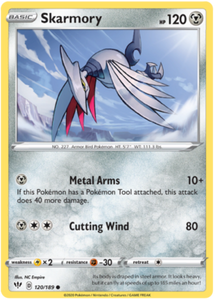 Pokemon Single Card - Darkness Ablaze 120/189 Skarmory Common Pack Fresh