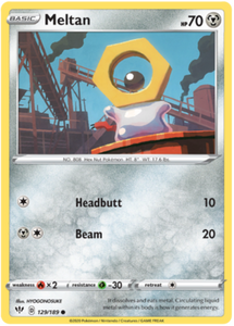 Pokemon Single Card - Darkness Ablaze 129/189 Meltan Common Pack Fresh