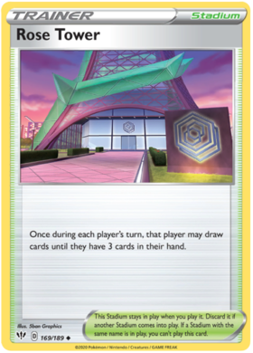 Pokemon Single Card - Darkness Ablaze 169/189 Rose Tower Uncommon Pack Fresh