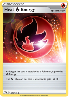 Pokemon Single Card - Darkness Ablaze 174/189 Heat Energy Uncommon Pack Fresh