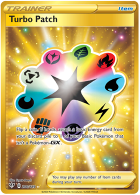Pokemon Single Card - Darkness Ablaze 200/189 Turbo Patch Gold Secret Rare Full Art Pack Fresh