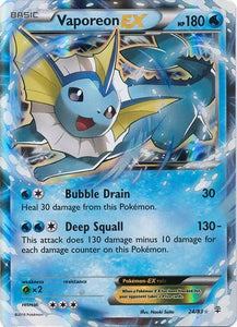 Pokemon Single Card - Generations 24/83 Vaporeon EX Near Mint