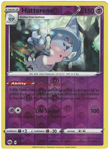 Pokemon Single Card - Champions Path 020/073 Hatterene Rare Reverse Holo Pack Fresh