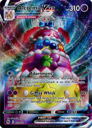 Pokemon Single Card - Champions Path 023/073 Alcremie VMAX Full Art Pack Fresh