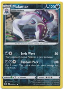 Pokemon Single Card - Champions Path 045/073 Malamar Uncommon Reverse Holo Pack Fresh