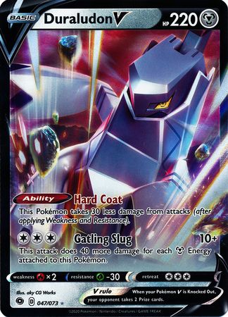 Pokemon Single Card - Champions Path 047/073 Duraludon V Pack Fresh