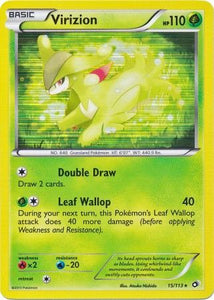 Pokemon Single Card - Legendary Treasures 015/113 Virizion Holo Rare Near Mint