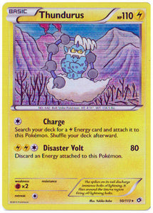 Pokemon Single Card - Legendary Treasures 050/113 Thundurus Holo Rare Near Mint