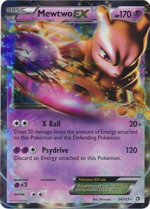 Pokemon Single Card - Legendary Treasures 054/113 Mewtwo EX Near Mint