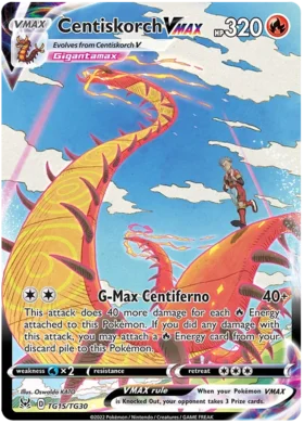 Pokemon Single Card - Lost Origin TG15/TG30 Centiskorch VMAX Full Art Pack Fresh