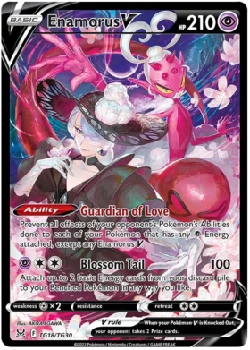 Pokemon Single Card - Lost Origin TG18/TG30 Enamorus V Full Art Pack Fresh