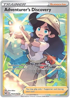 Pokemon Single Card - Lost Origin TG23/TG30 Adventurer's Discovery Full Art Pack Fresh