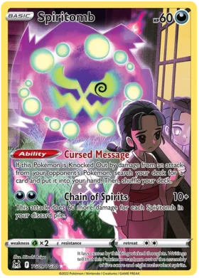 Pokemon Single Card - Lost Origin TG09/TG30 Spiritomb Full Art Pack Fresh