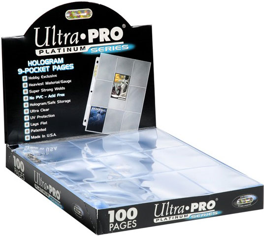 Card Accessories - Ultra Pro Card Page Sleeves Box of 100