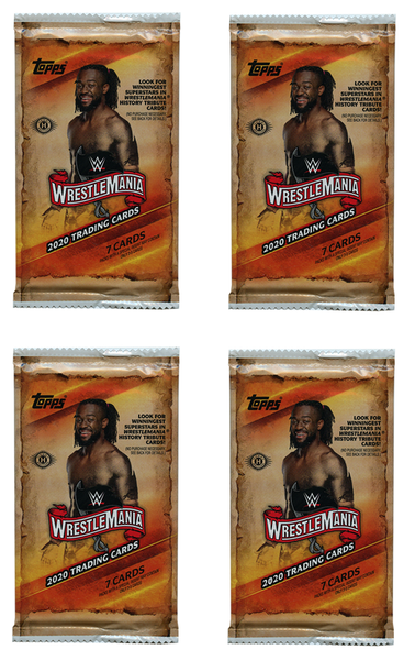 WWE - Wrestlemania 2020 Trading Card Packs x 4